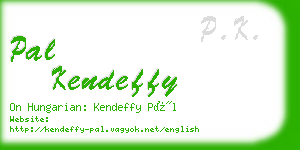 pal kendeffy business card